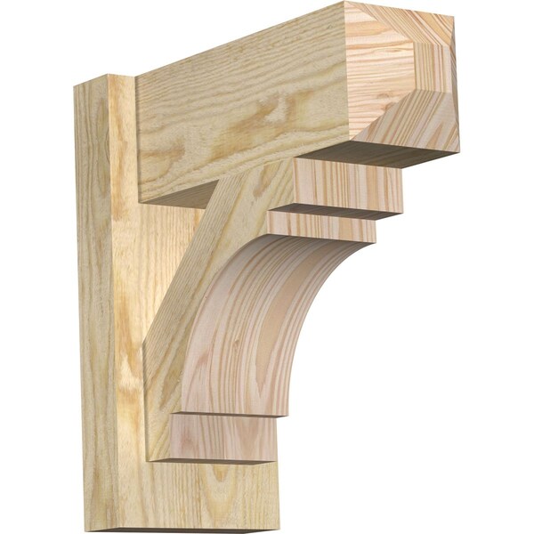 Ekena Millwork Merced Craftsman Rough Sawn Outlooker, Douglas Fir, 6"W x 14"D x 14"H OUT06X14X14MRC04RDF - main